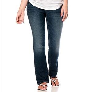 NWT- Indigo Blue Petite bootcut maternity jeans- M